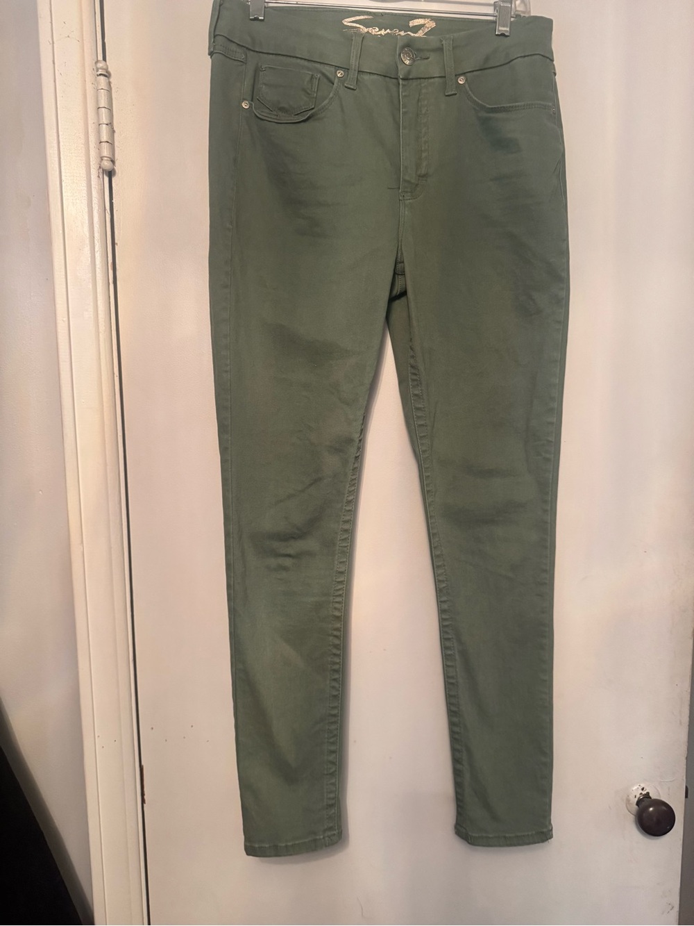 Seven7 Women's Skinny Jeans in Olive